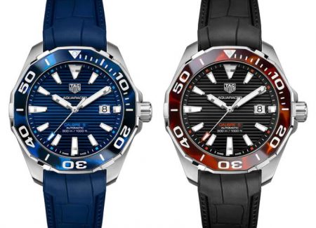 Replica TAG Heuer Aquaracer Tortoiseshell Effect Ceramic Blue And Black Sunray Steel Watch Guide