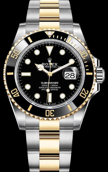 Replica Rolex Submariner Automatic Two-Tone 18K Yellow Gold 41mm 126613 Watches Review