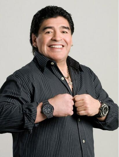 Maradona And His Replica Hublot Big Bang Chronograph Limited Edition Introducing 1