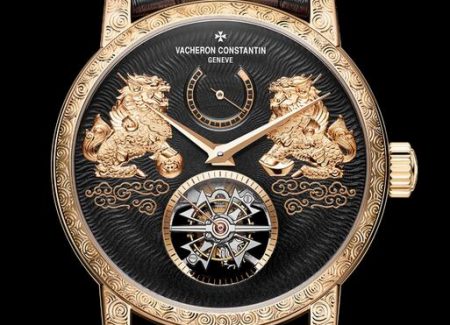 Replica Vacheron Constantin Traditionnelle Tourbillon Qilin 18k Pink Gold Watches Review 3