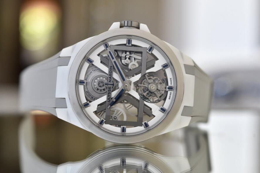 The Replica Ulysse Nardin Blast Tourbillon Automatic Skeletonized Dial 45mm Titanium Watch 1