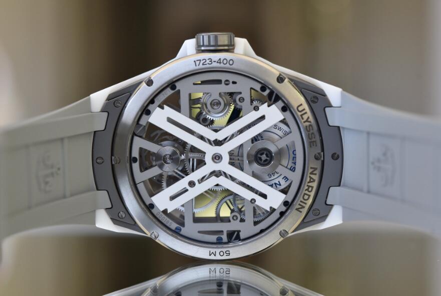 The Replica Ulysse Nardin Blast Tourbillon Automatic Skeletonized Dial 45mm Titanium Watch 2