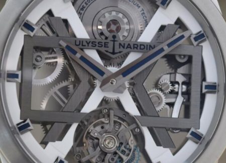 The Replica Ulysse Nardin Blast Tourbillon Automatic Skeletonized Dial 45mm Titanium Watch 3