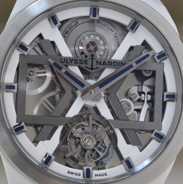 The Replica Ulysse Nardin Blast Tourbillon Automatic Skeletonized Dial 45mm Titanium Watch 3